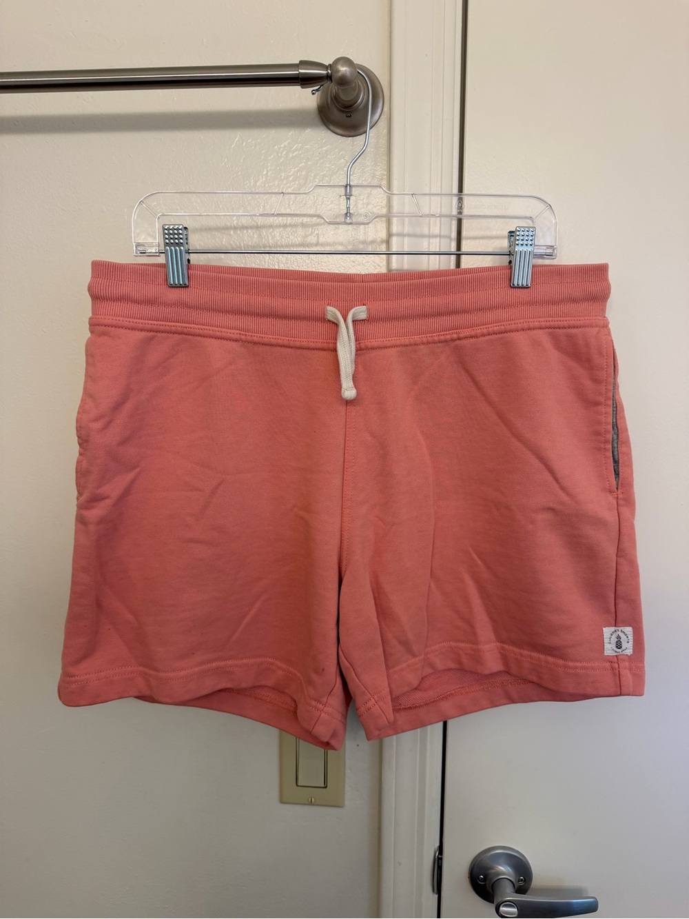 chubbies Coral Drawstring Shorts Terry Cloth Size Large 5.5”